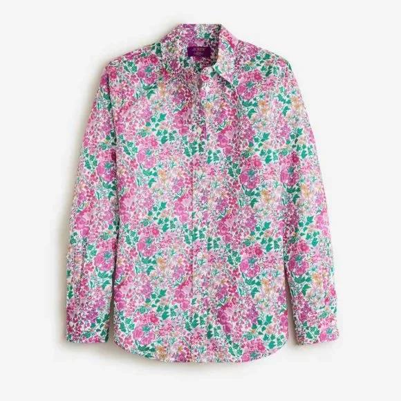 New women's J Crew slim fit button-up shirt in Liberty Edna